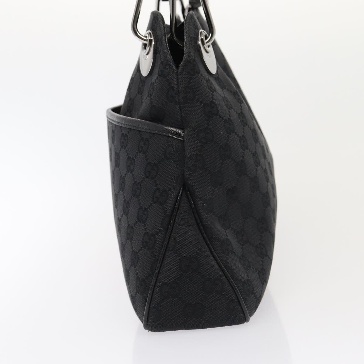 GUCCI GG Canvas Tote Bag Black 121023 am6619