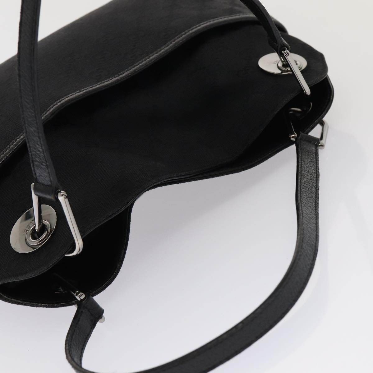 GUCCI GG Canvas Tote Bag Black 121023 am6619