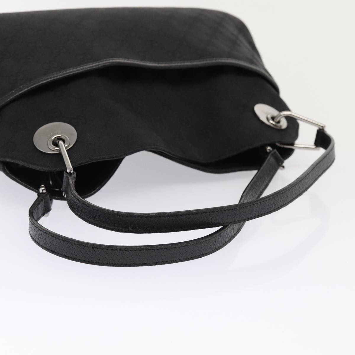 GUCCI GG Canvas Tote Bag Black 121023 am6619