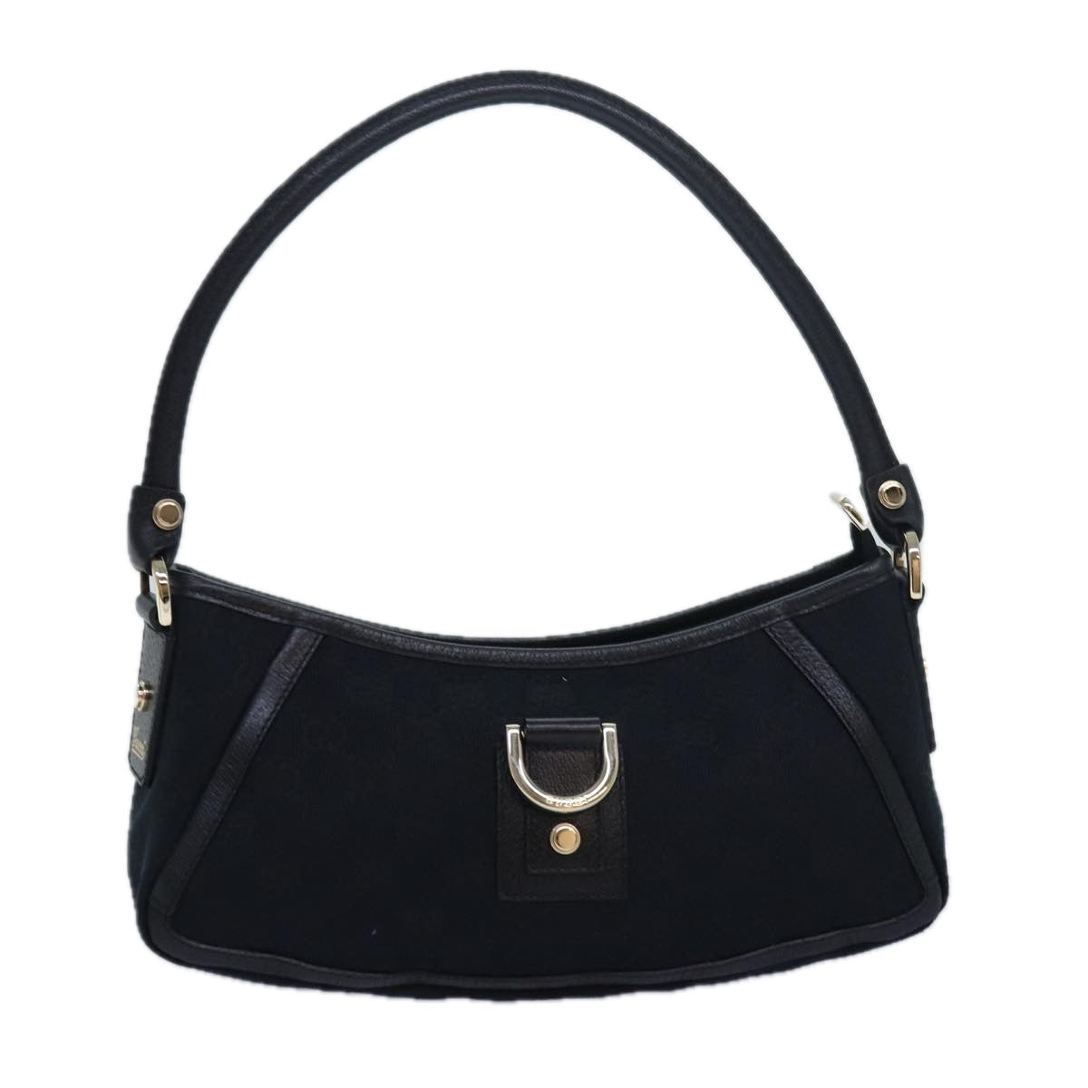 GUCCI GG Canvas Abbey Hand Bag Black 130939 am6624A