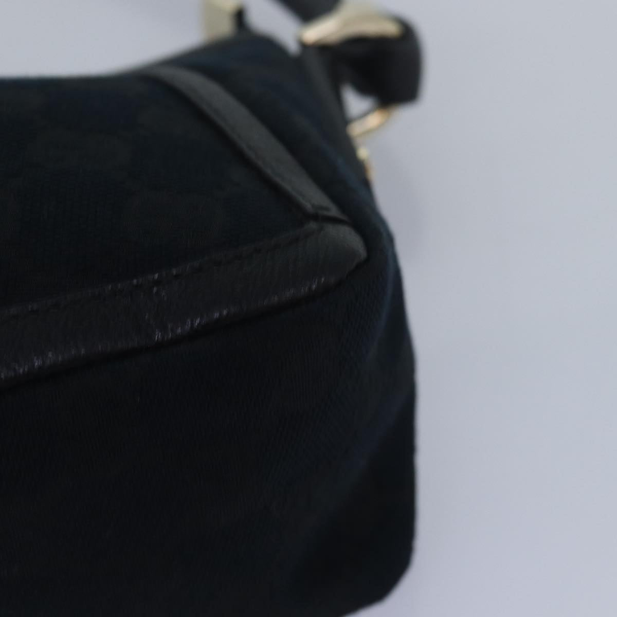 GUCCI GG Canvas Abbey Hand Bag Black 130939 am6624A