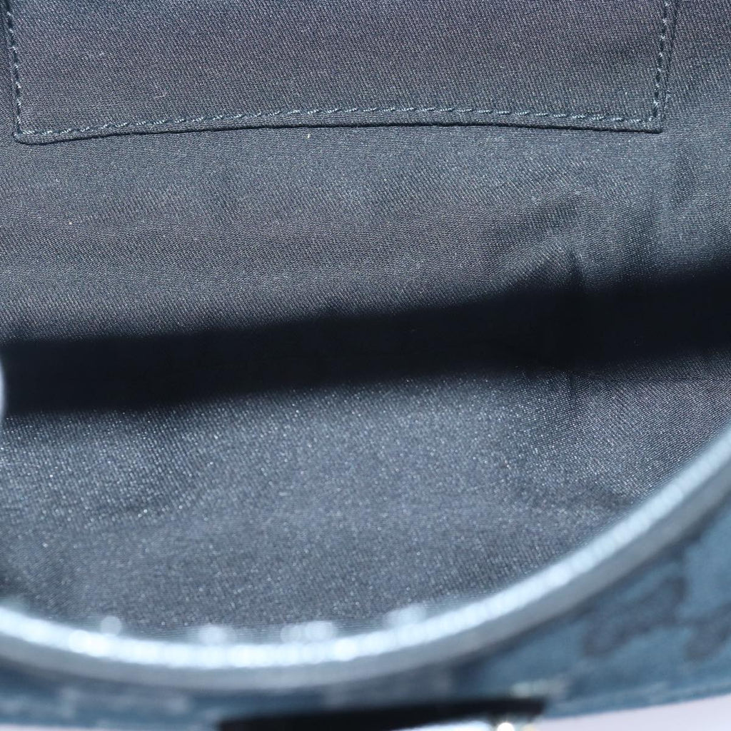GUCCI GG Canvas Abbey Hand Bag Black 130939 am6624A