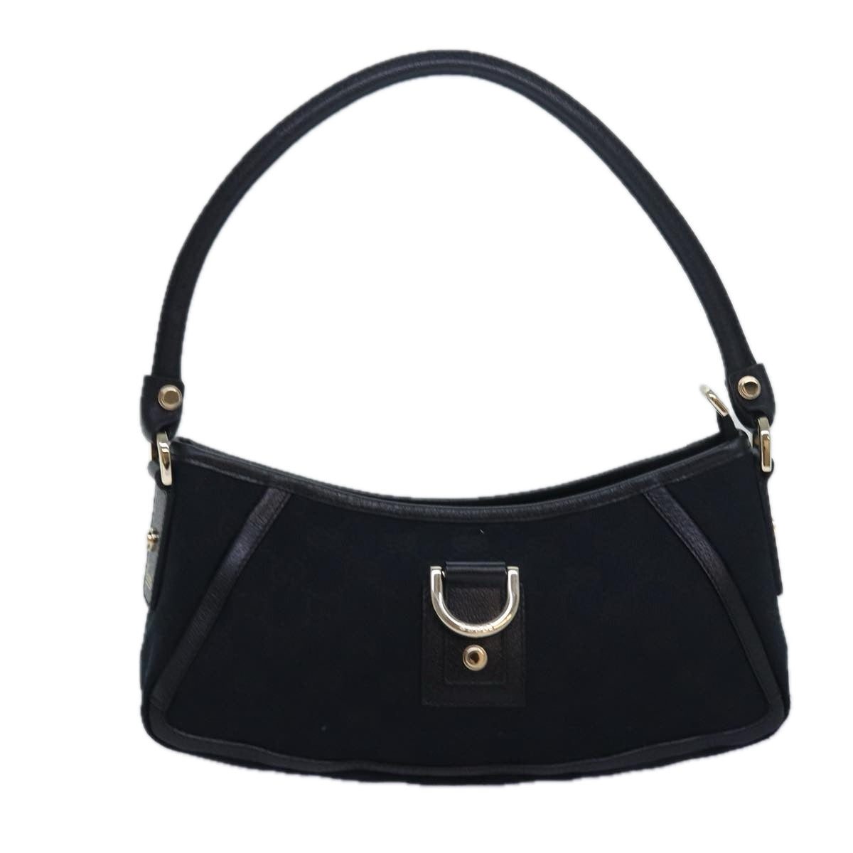 GUCCI GG Canvas Abbey Hand Bag Black 130939 am6624A