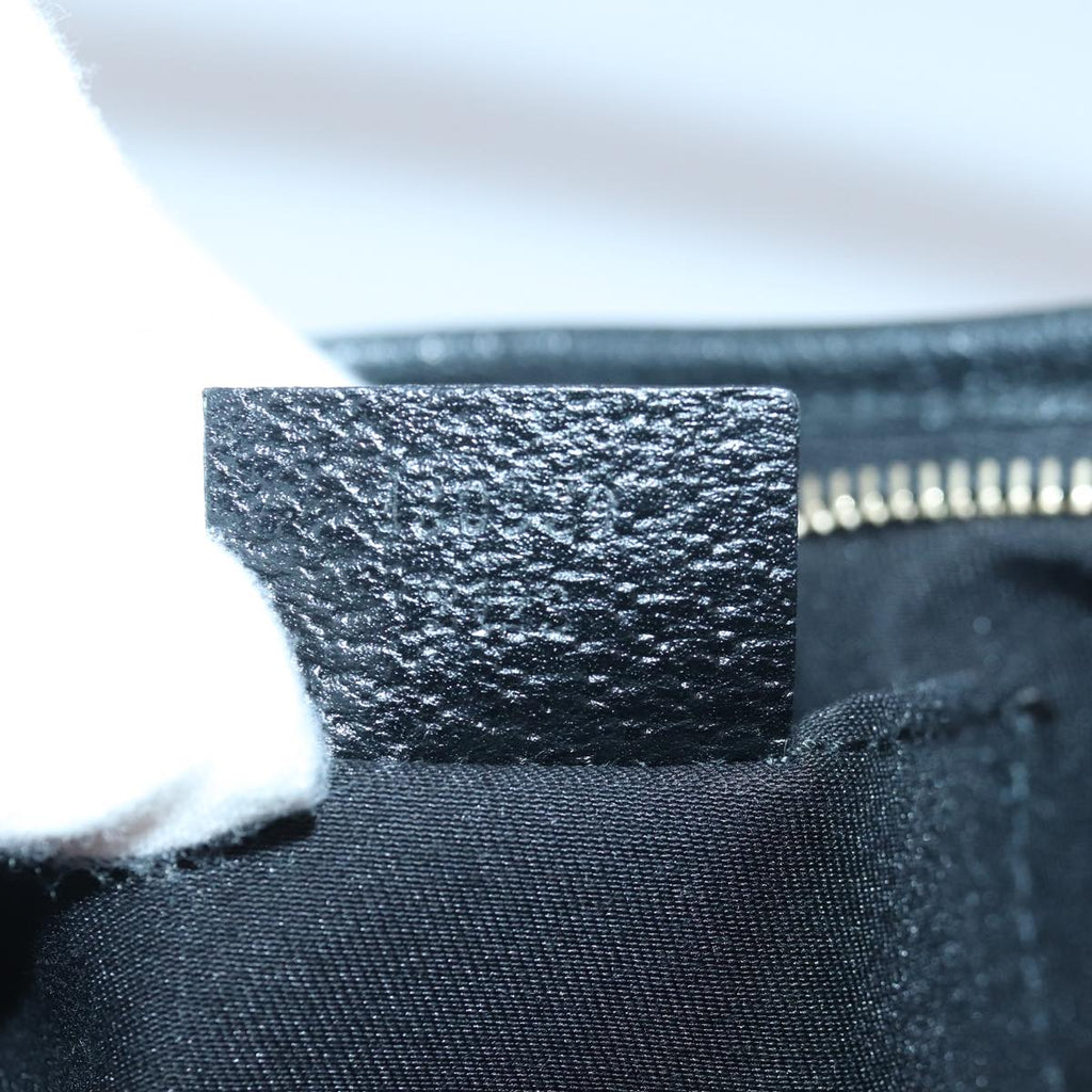 GUCCI GG Canvas Abbey Hand Bag Black 130939 am6624A