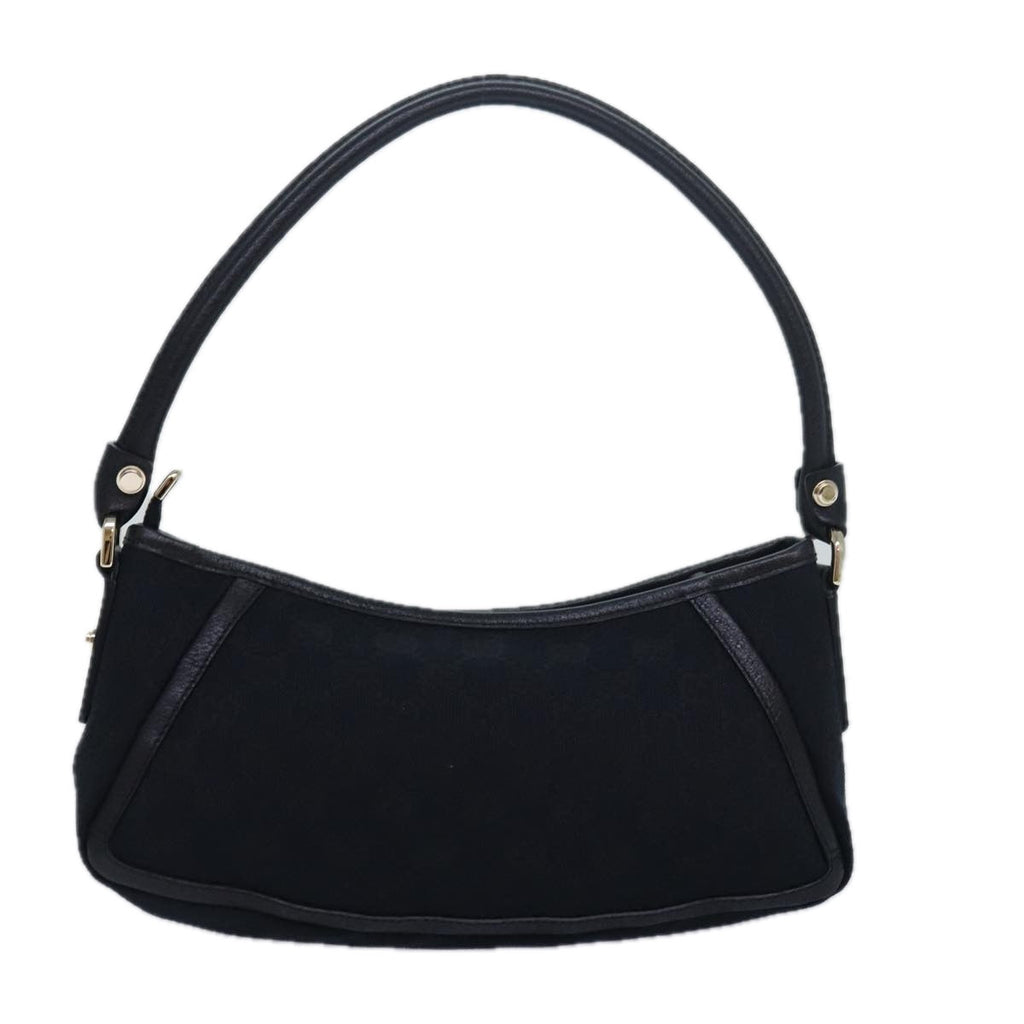 GUCCI GG Canvas Abbey Hand Bag Black 130939 am6624A