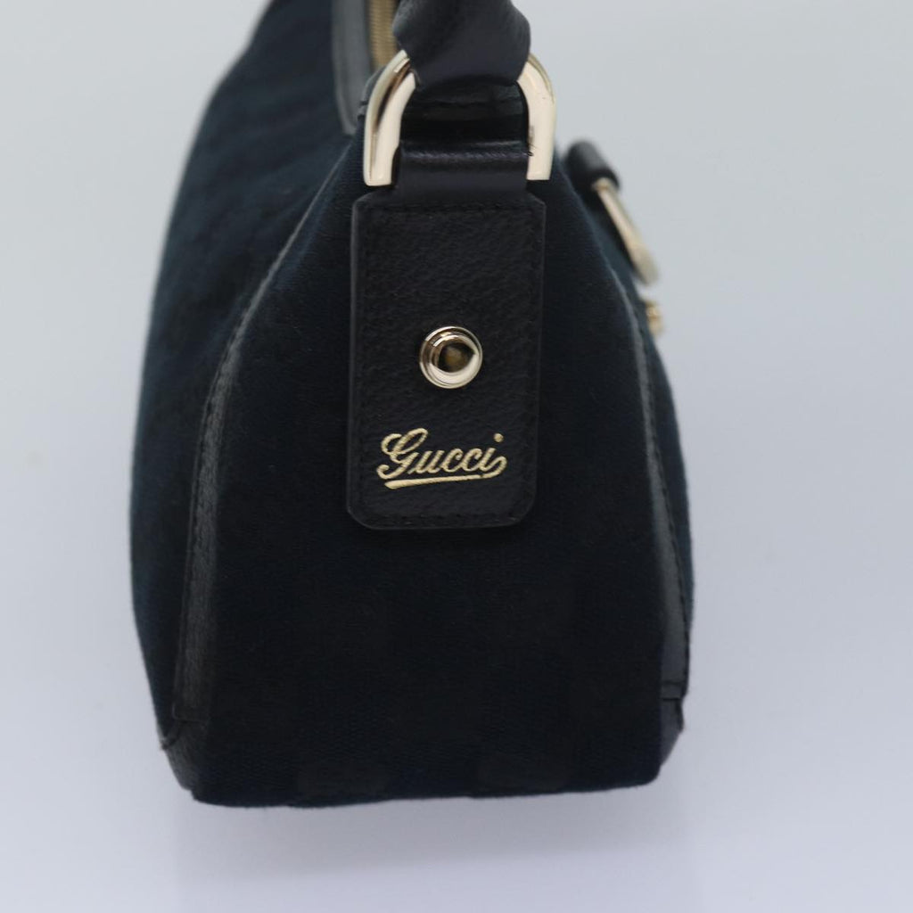 GUCCI GG Canvas Abbey Hand Bag Black 130939 am6624A