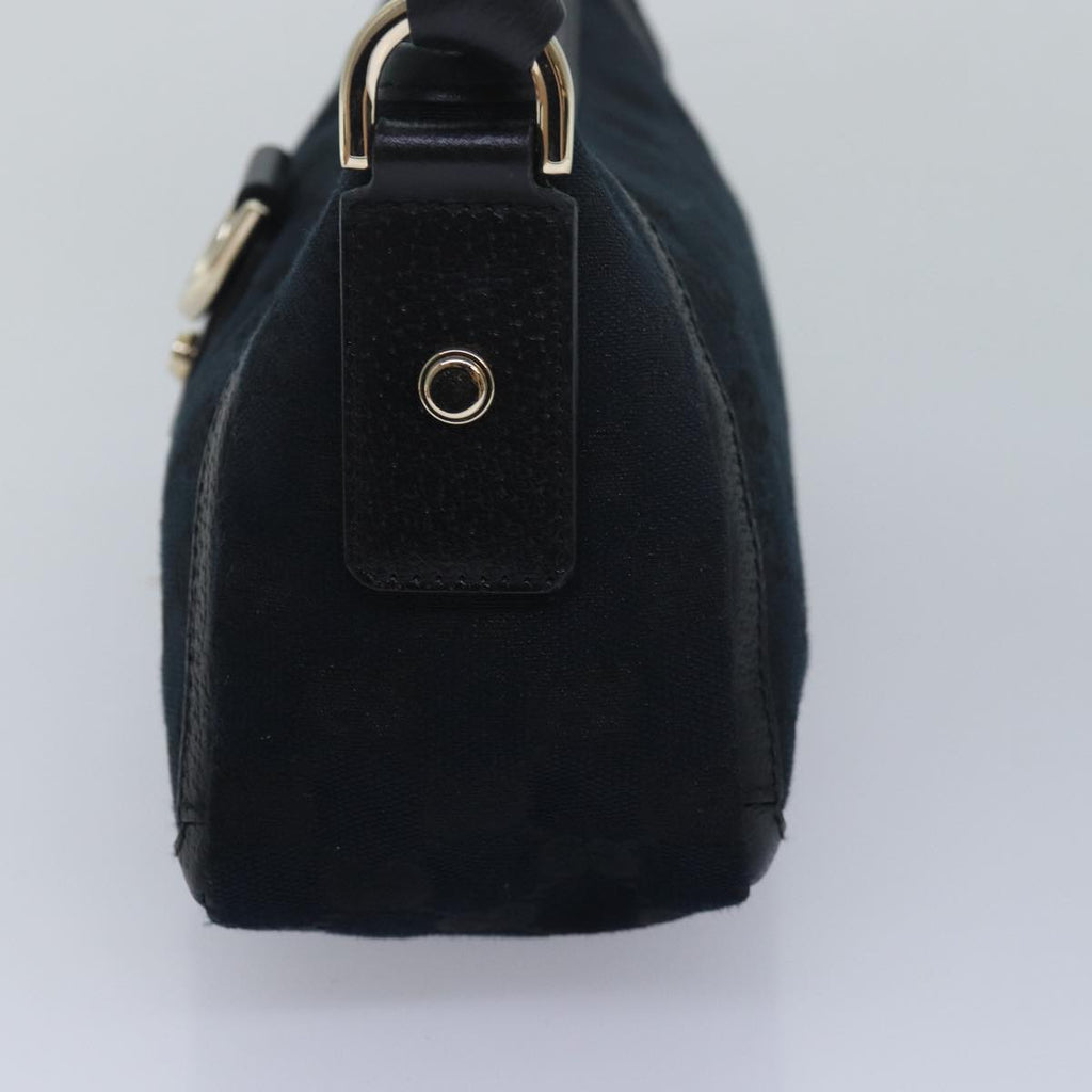 GUCCI GG Canvas Abbey Hand Bag Black 130939 am6624A