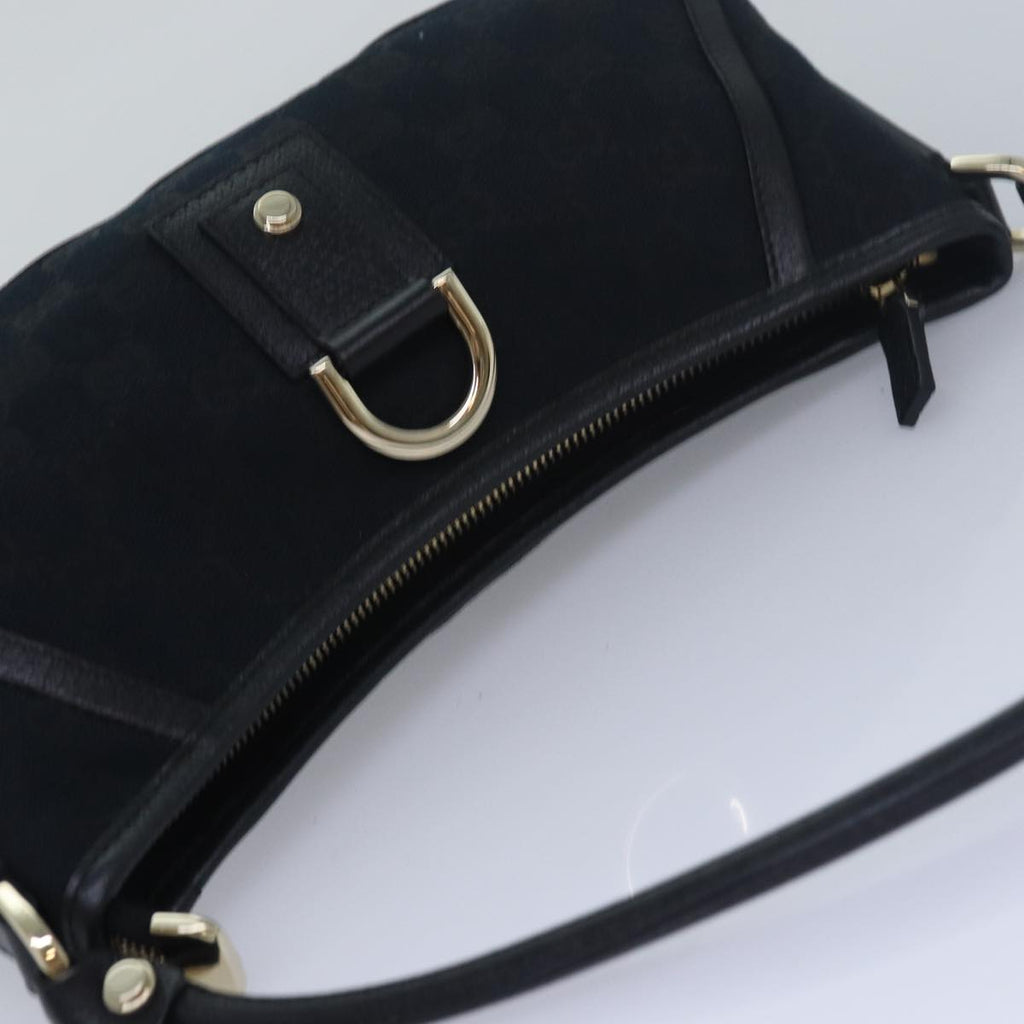 GUCCI GG Canvas Abbey Hand Bag Black 130939 am6624A