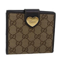 GUCCI GG Canvas Wallet Beige Beige 203549 am6628