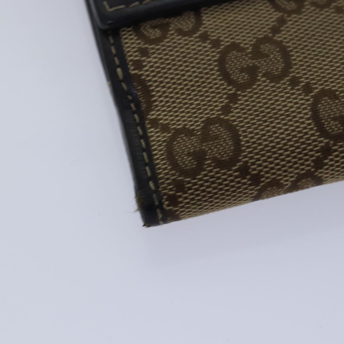 GUCCI GG Canvas Wallet Beige Beige 203549 am6628