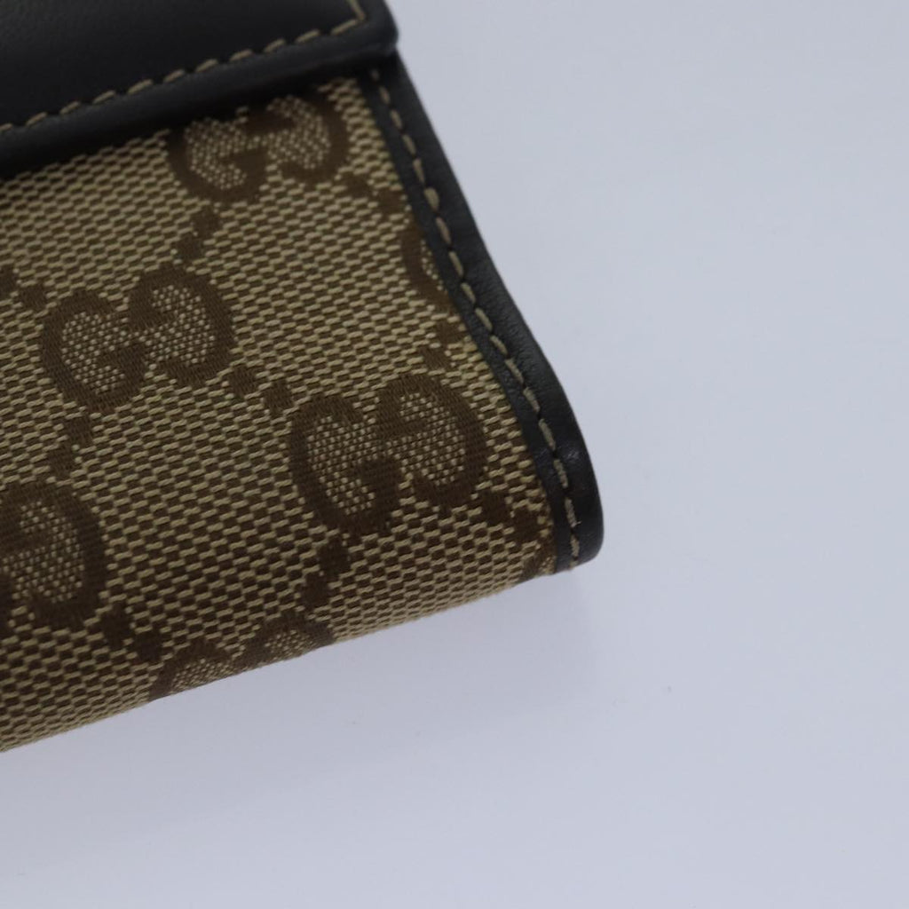 GUCCI GG Canvas Wallet Beige Beige 203549 am6628