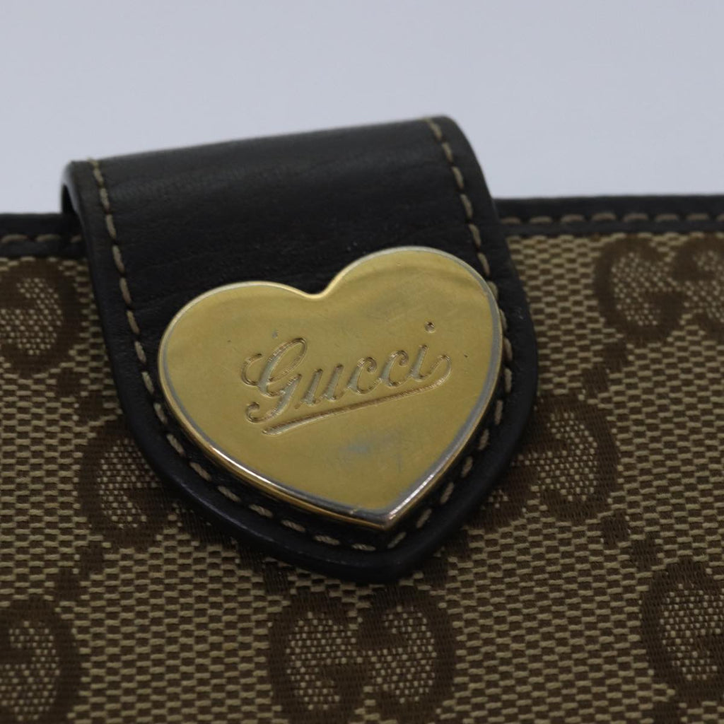 GUCCI GG Canvas Wallet Beige Beige 203549 am6628