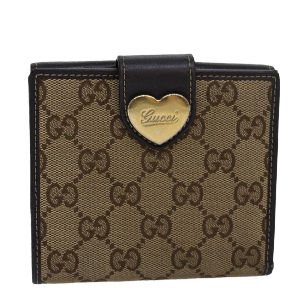 GUCCI GG Canvas Wallet Beige Beige 203549 am6628