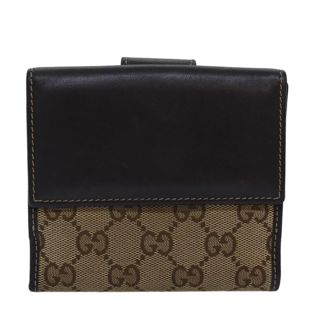 GUCCI GG Canvas Wallet Beige Beige 203549 am6628
