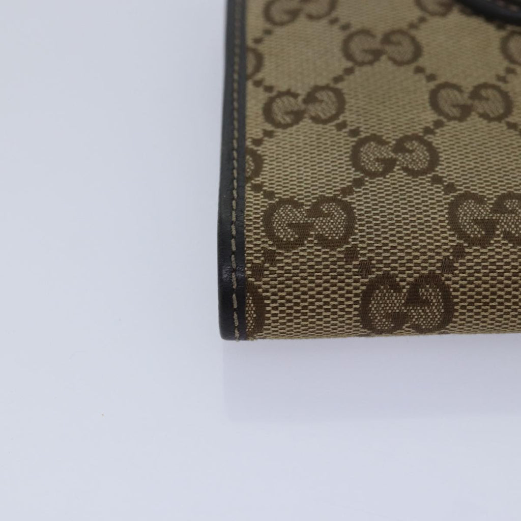GUCCI GG Canvas Wallet Beige Beige 203549 am6628