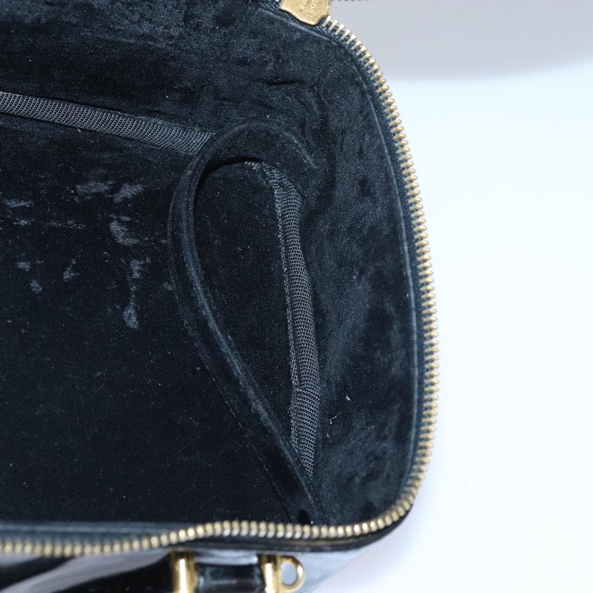 CHANEL Vanity Hand Bag Enamel 2way Black CC am6641
