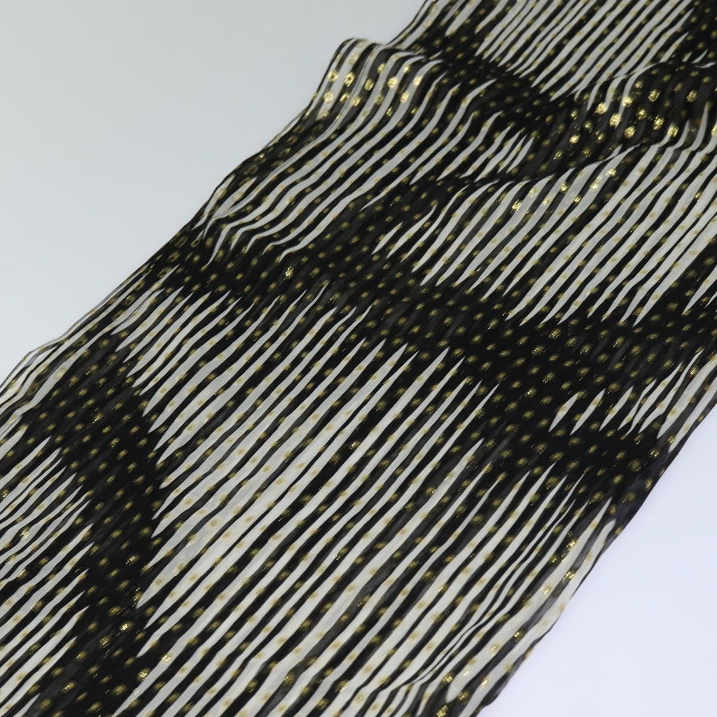 GUCCI Scarf Silk Black White am6647