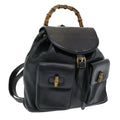 GUCCI Bamboo Backpack Leather Black am6663