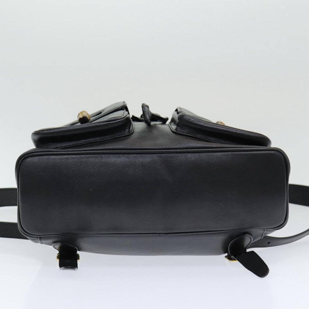 GUCCI Bamboo Backpack Leather Black am6663