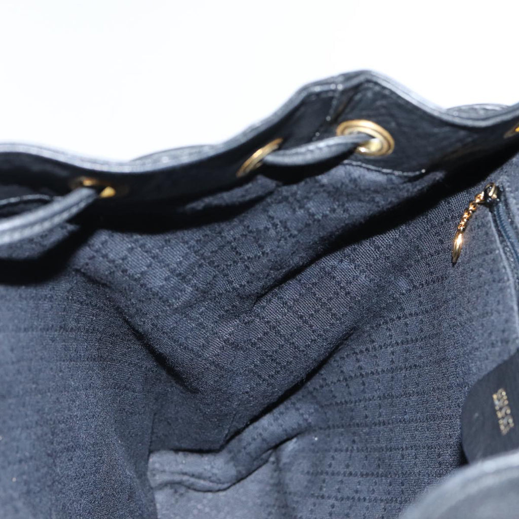 GUCCI Bamboo Backpack Leather Black am6663