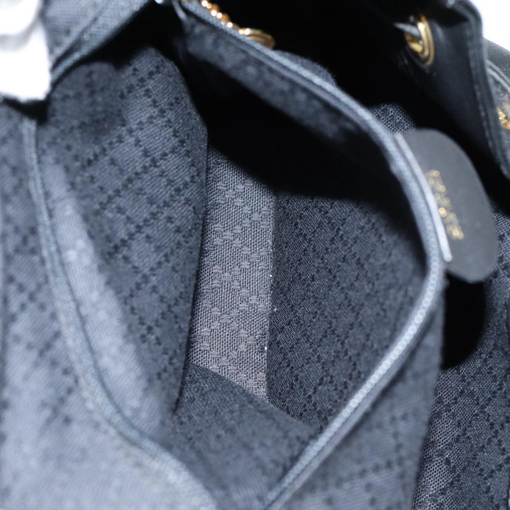 GUCCI Bamboo Backpack Leather Black am6663