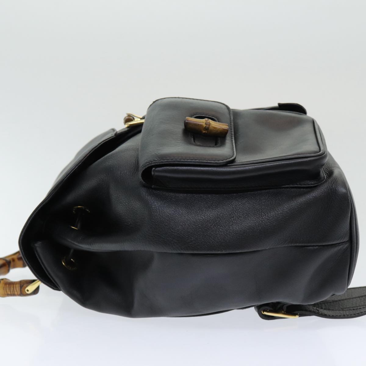 GUCCI Bamboo Backpack Leather Black am6663