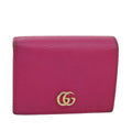 GUCCI GG Marmont Wallet Leather Pink am6673