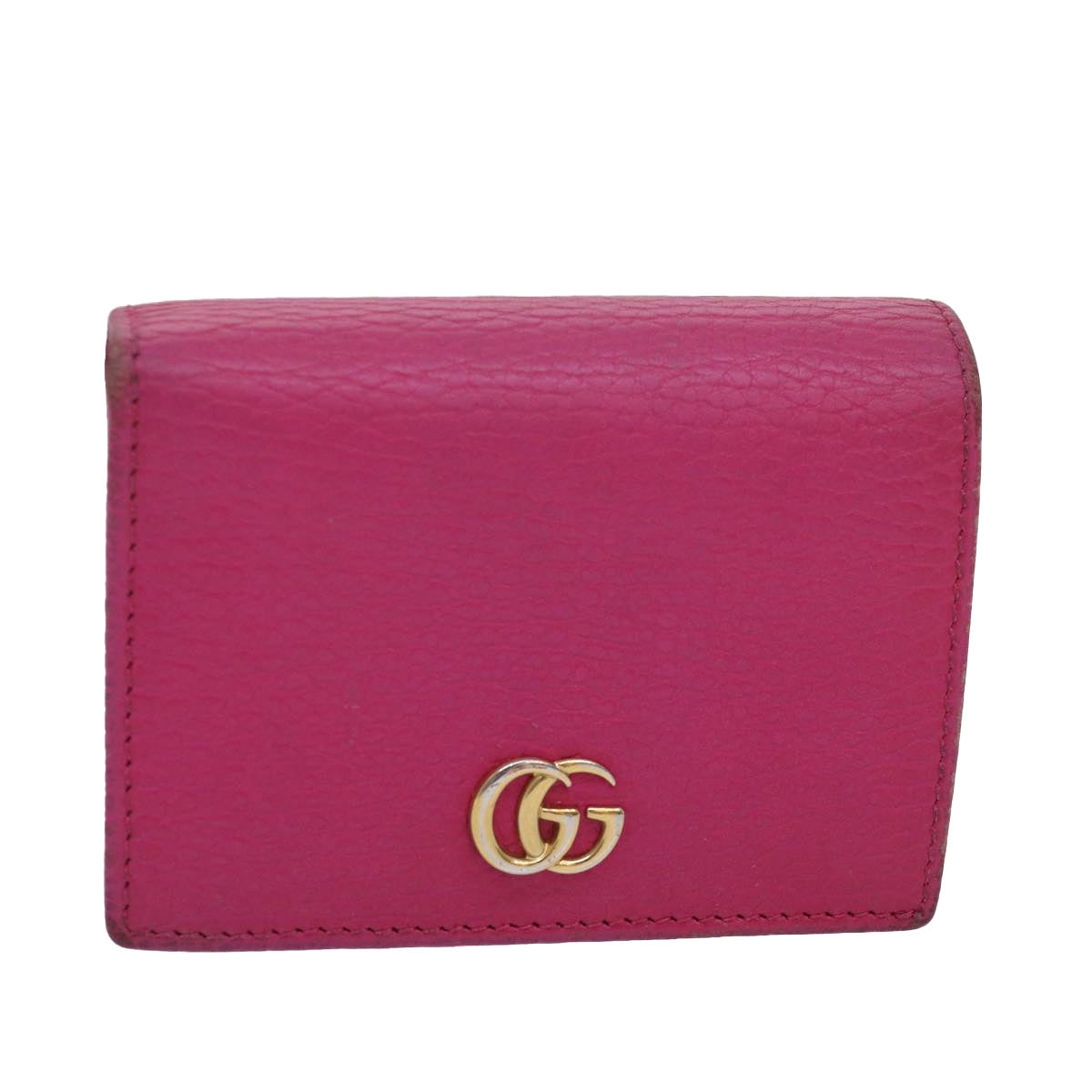 GUCCI GG Marmont Wallet Leather Pink am6673