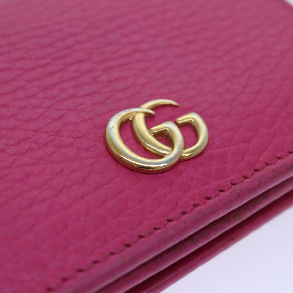 GUCCI GG Marmont Wallet Leather Pink am6673