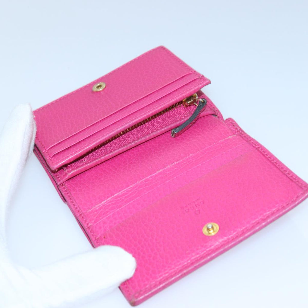GUCCI GG Marmont Wallet Leather Pink am6673