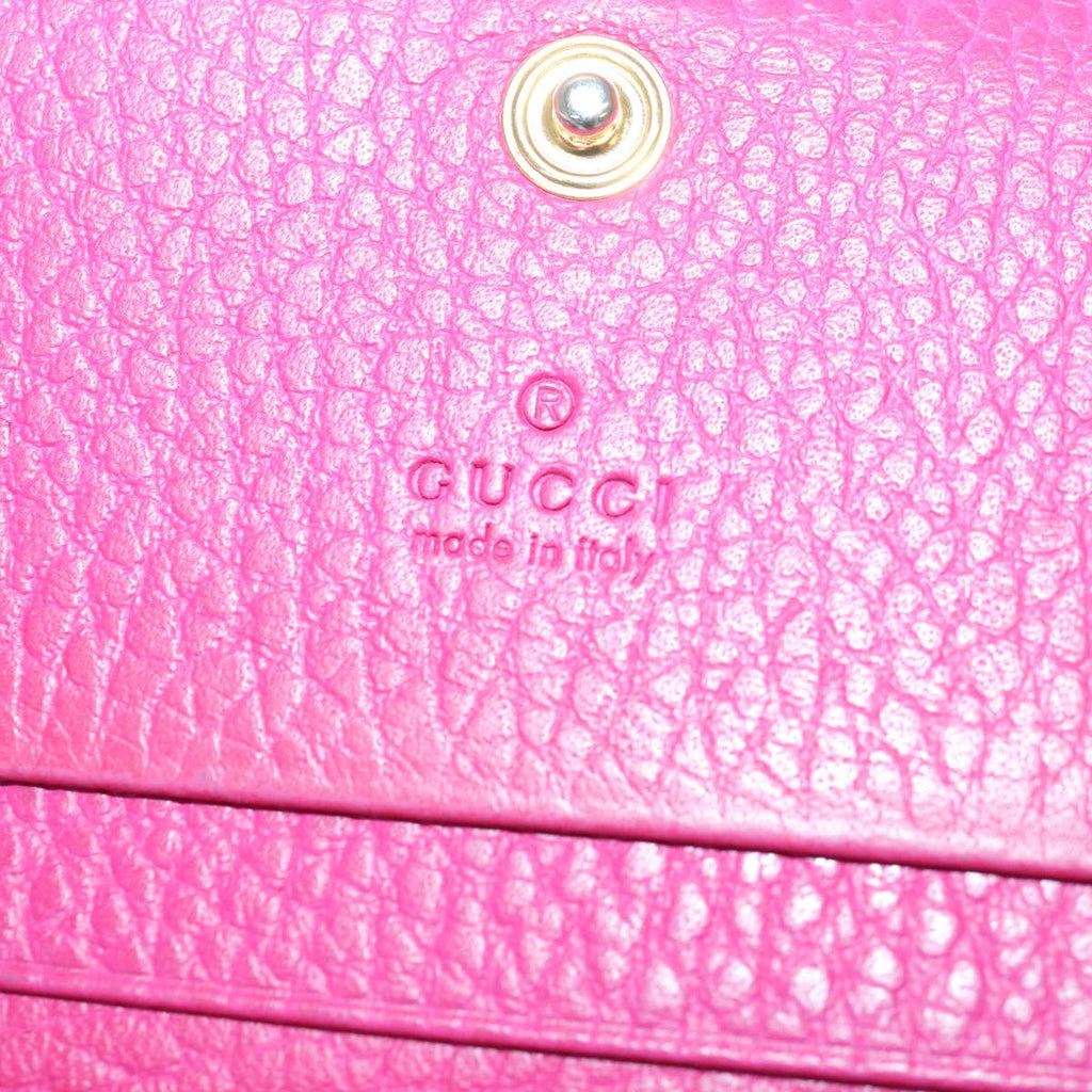 GUCCI GG Marmont Wallet Leather Pink am6673