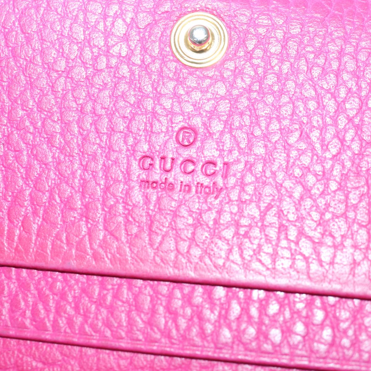 GUCCI GG Marmont Wallet Leather Pink am6673