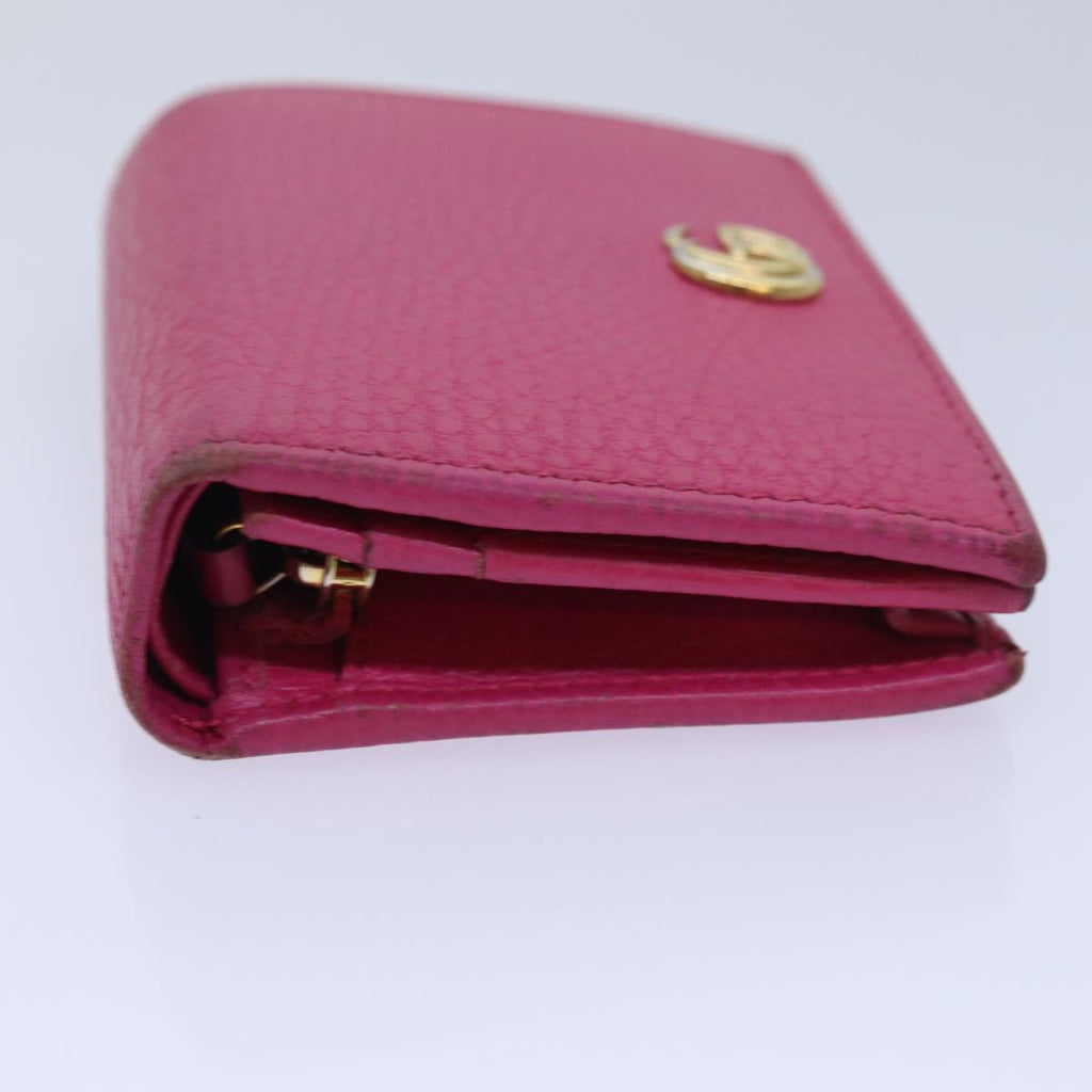 GUCCI GG Marmont Wallet Leather Pink am6673
