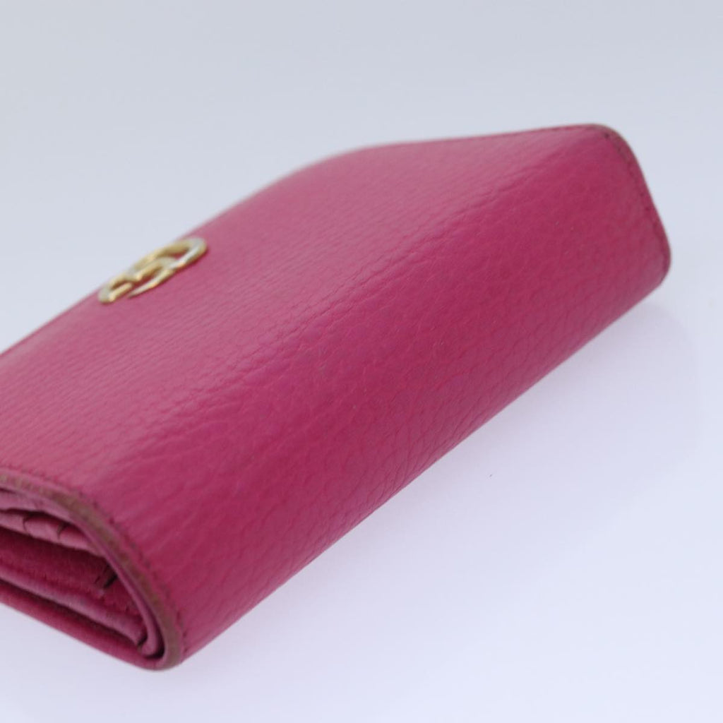 GUCCI GG Marmont Wallet Leather Pink am6673