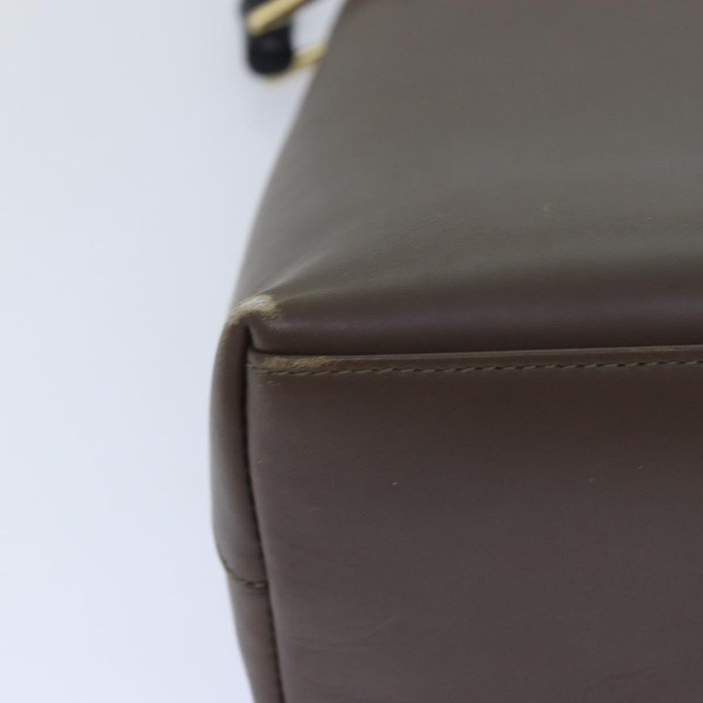 GUCCI Bamboo Hand Bag Leather Brown Black 001 2058 1880 0 am6698