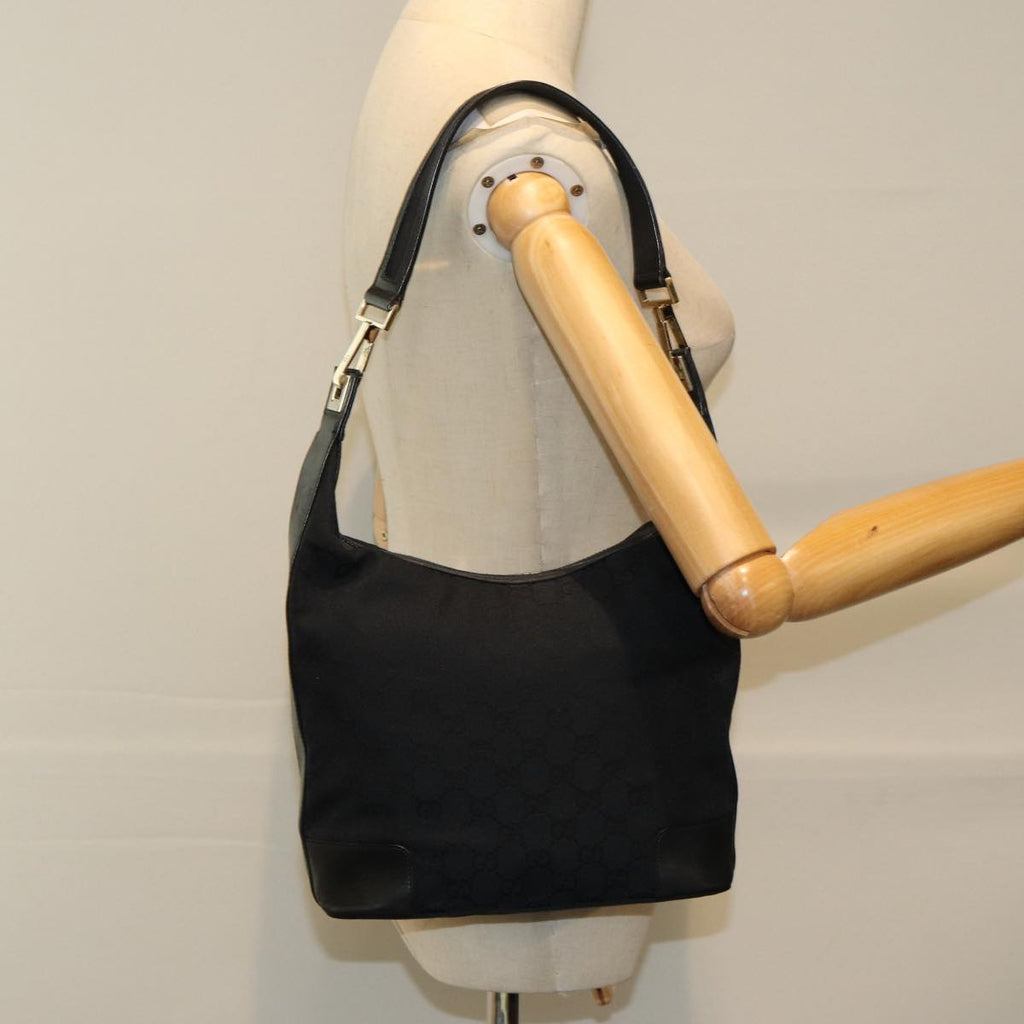 GUCCI GG Canvas Shoulder Bag Black 001 4204 am6699