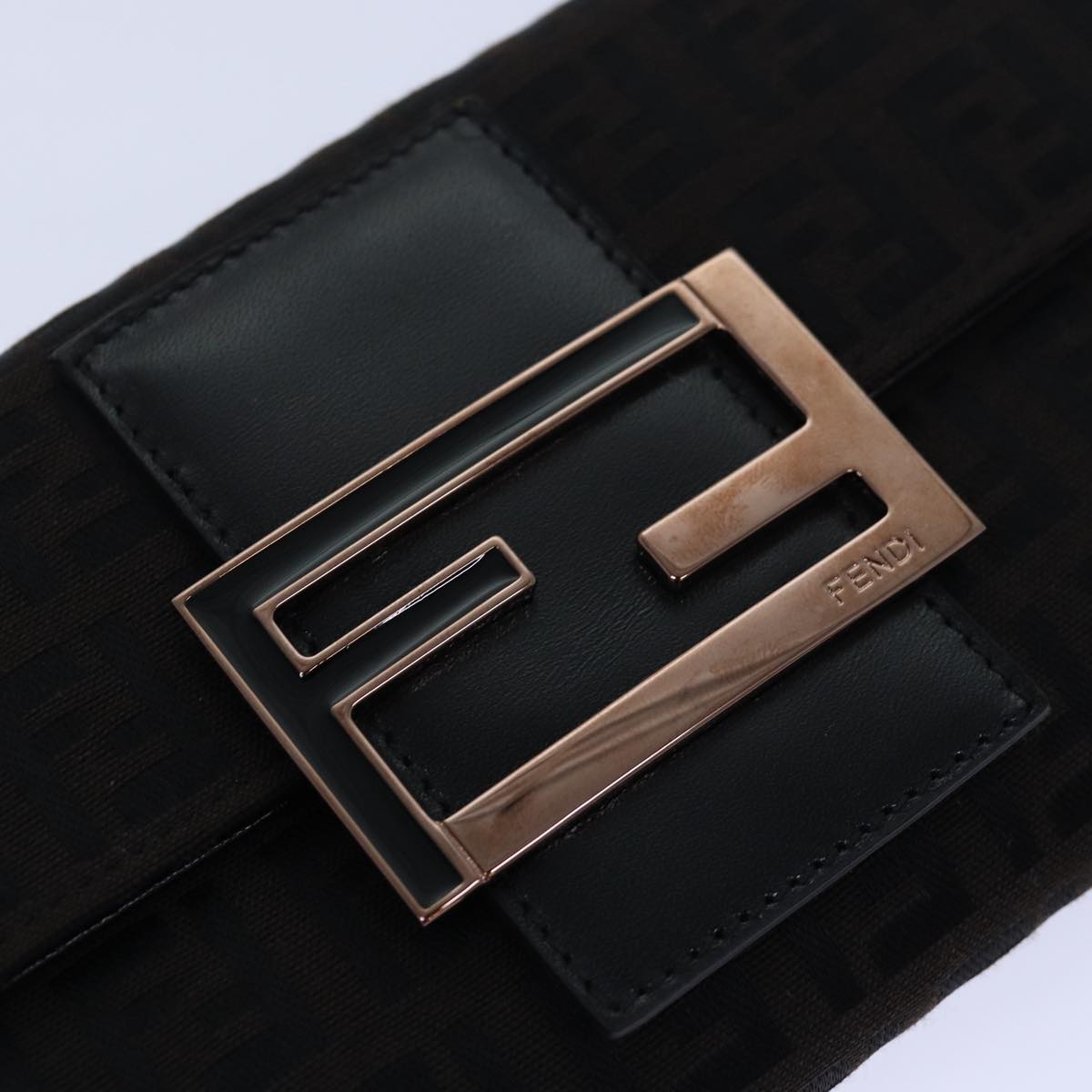 FENDI Zucchino Canvas Long Wallet Brown am6703