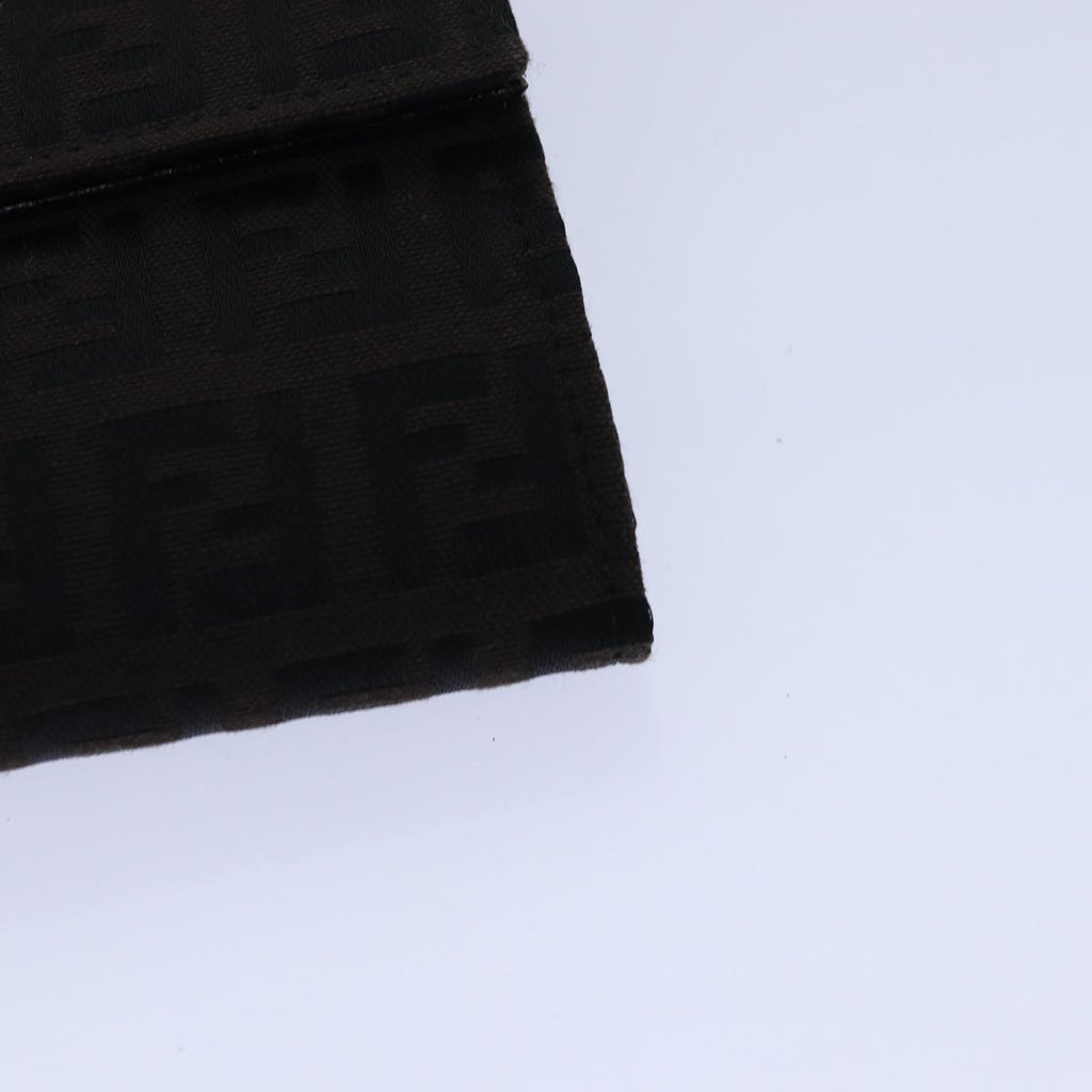 FENDI Zucchino Canvas Long Wallet Brown am6703