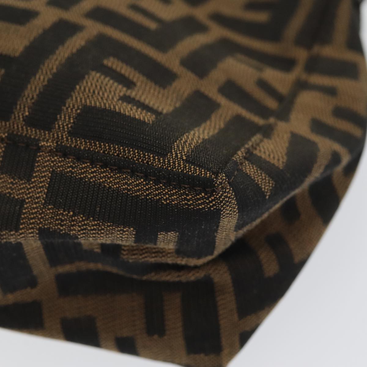 FENDI Zucca Canvas Hand Bag Brown Black am6704