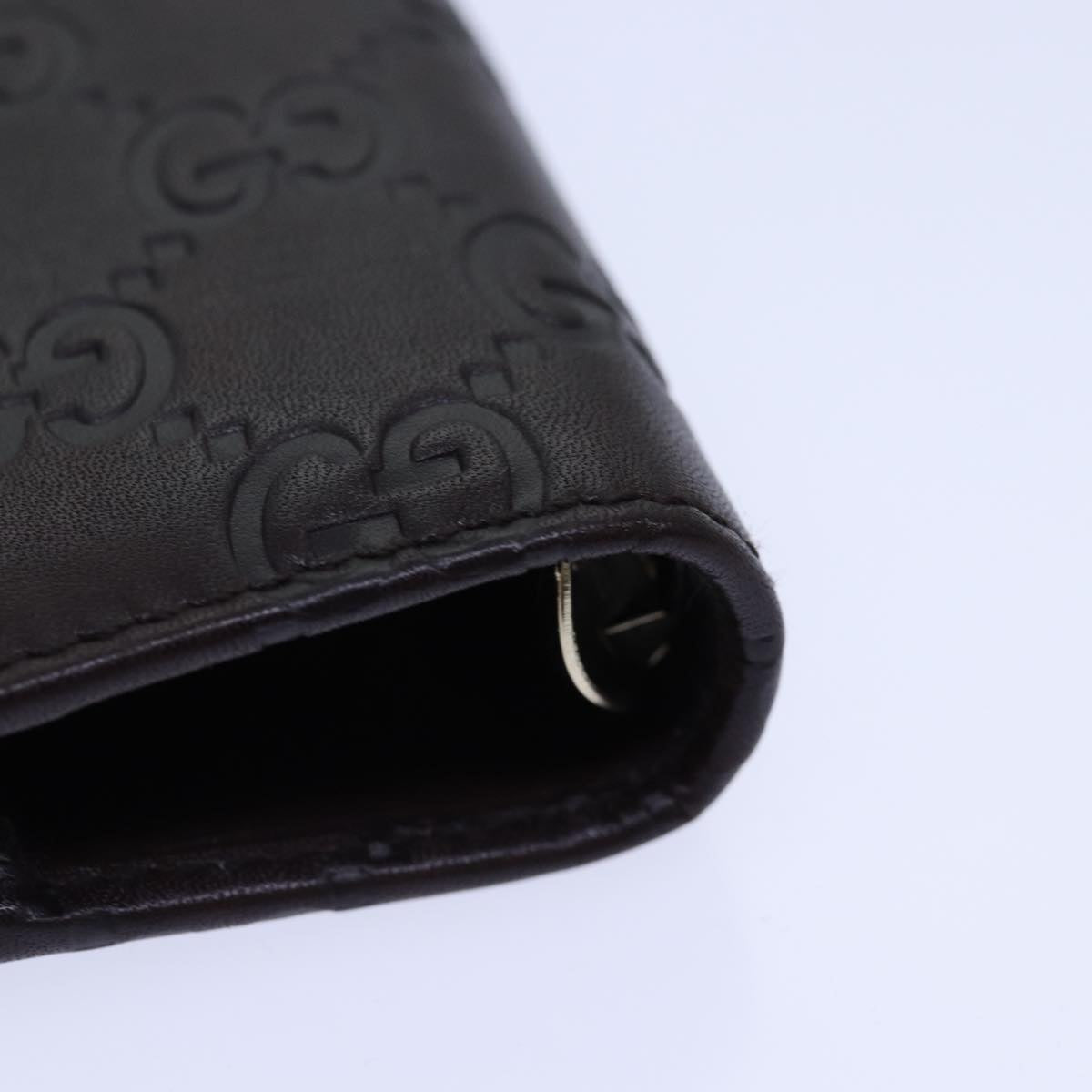 GUCCI GG Canvas Guccissima Day Planner Cover Brown Silver 115240 am6719