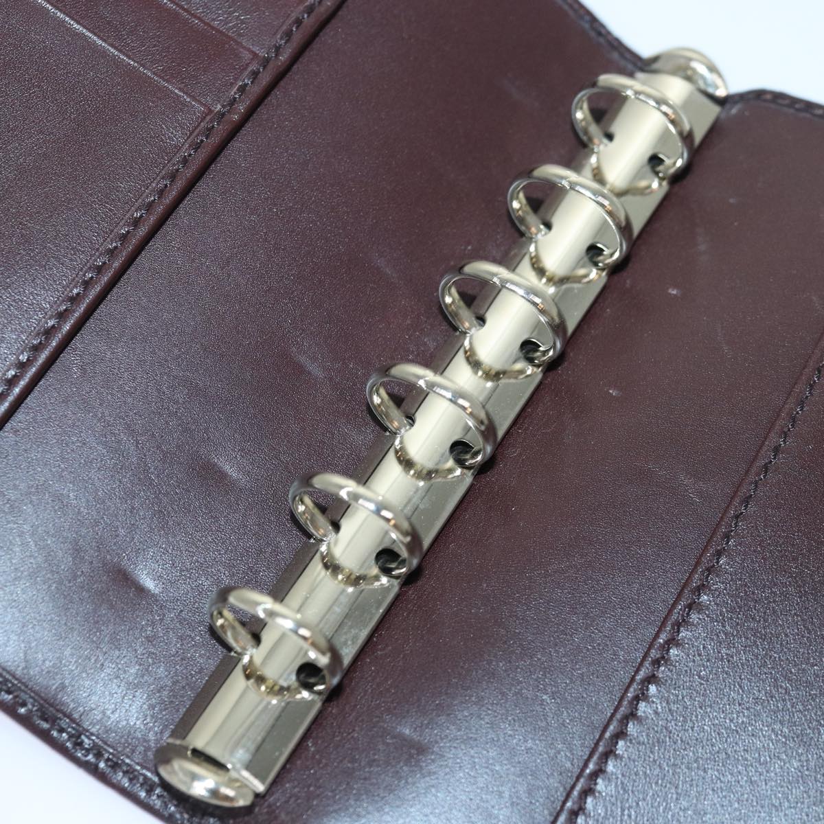 GUCCI GG Canvas Guccissima Day Planner Cover Brown Silver 115240 am6719