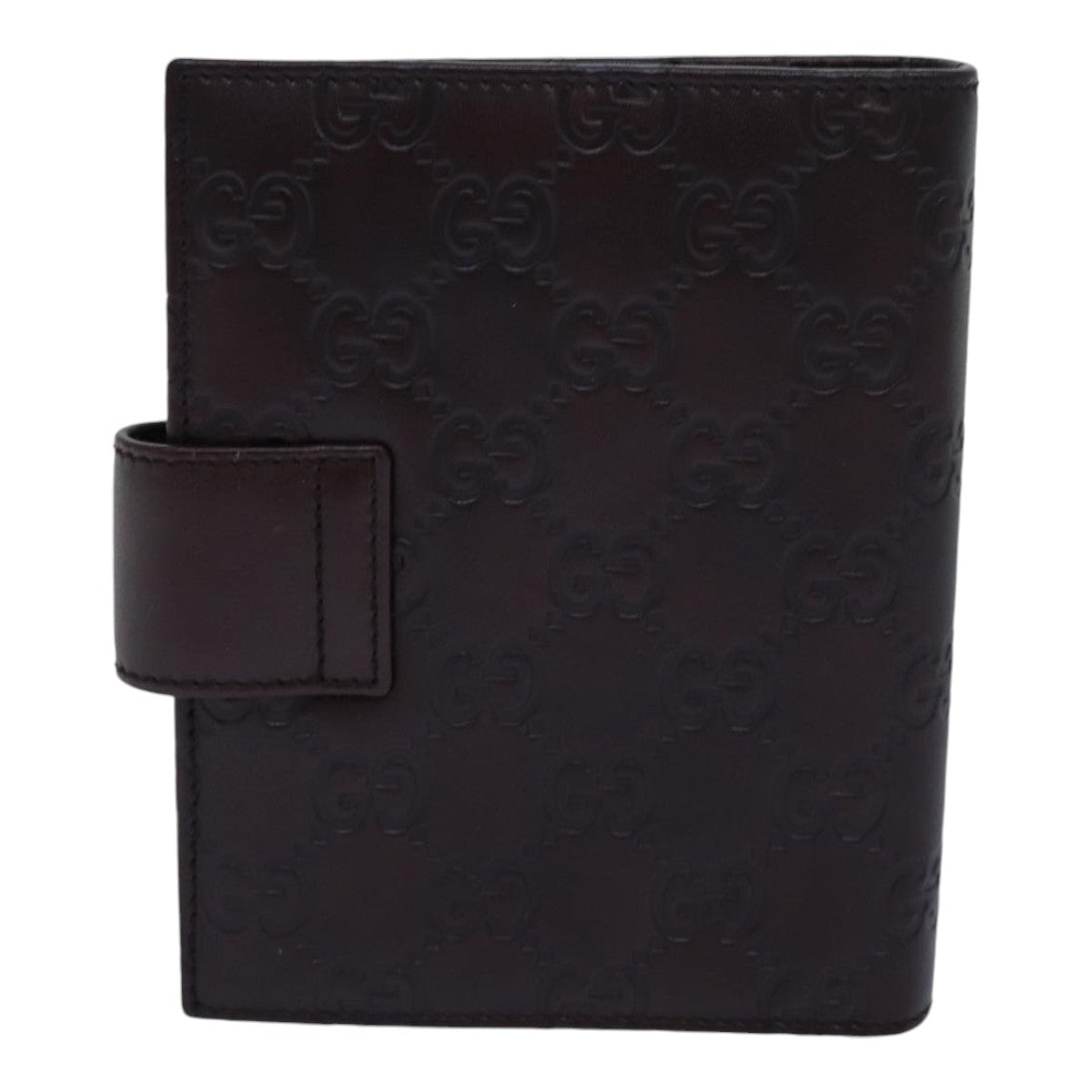 GUCCI GG Canvas Guccissima Day Planner Cover Brown Silver 115240 am6719