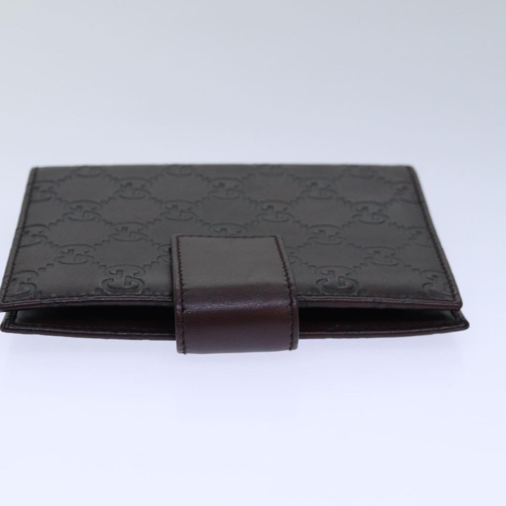 GUCCI GG Canvas Guccissima Day Planner Cover Brown Silver 115240 am6719