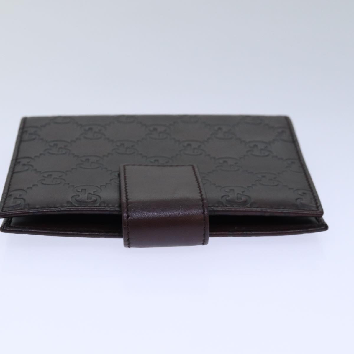GUCCI GG Canvas Guccissima Day Planner Cover Brown Silver 115240 am6719