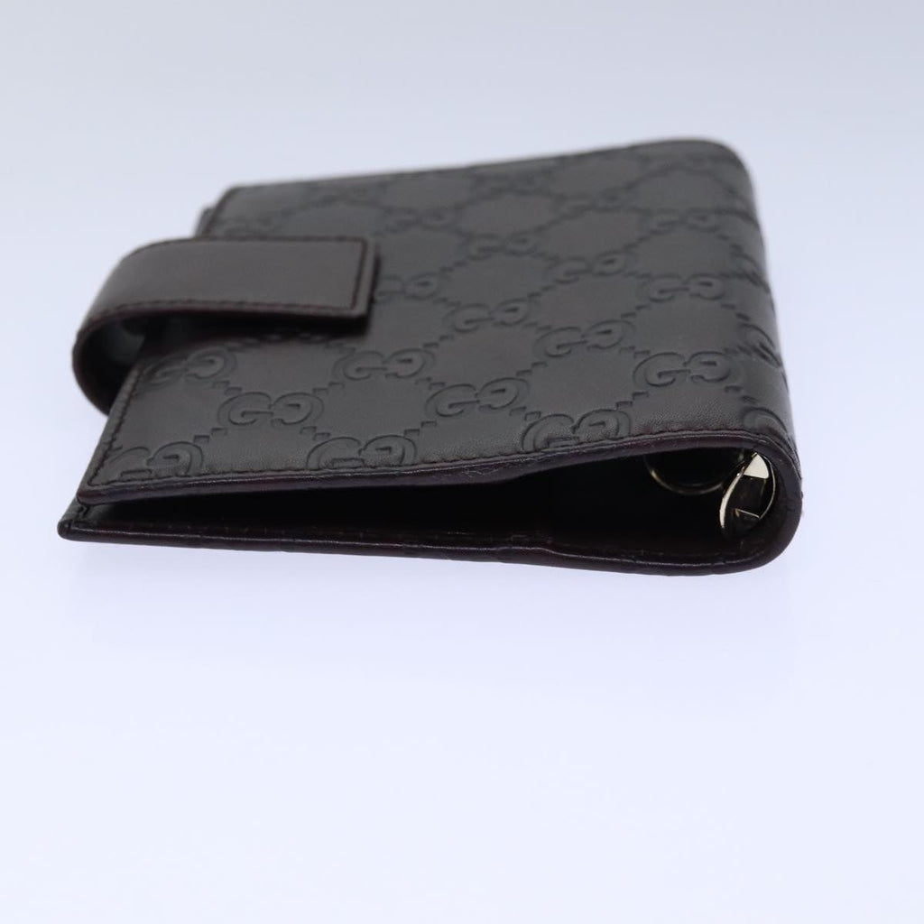 GUCCI GG Canvas Guccissima Day Planner Cover Brown Silver 115240 am6719