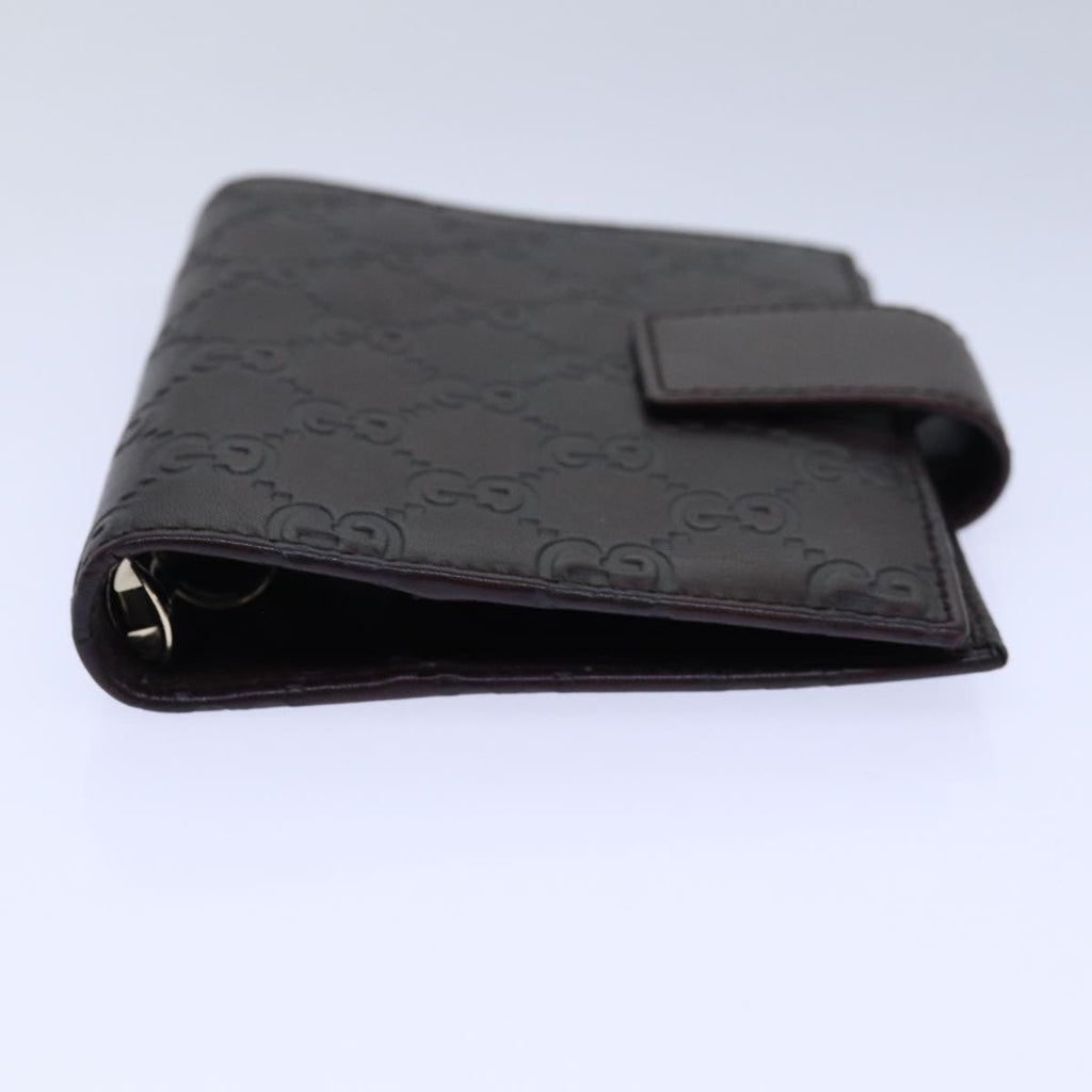 GUCCI GG Canvas Guccissima Day Planner Cover Brown Silver 115240 am6719