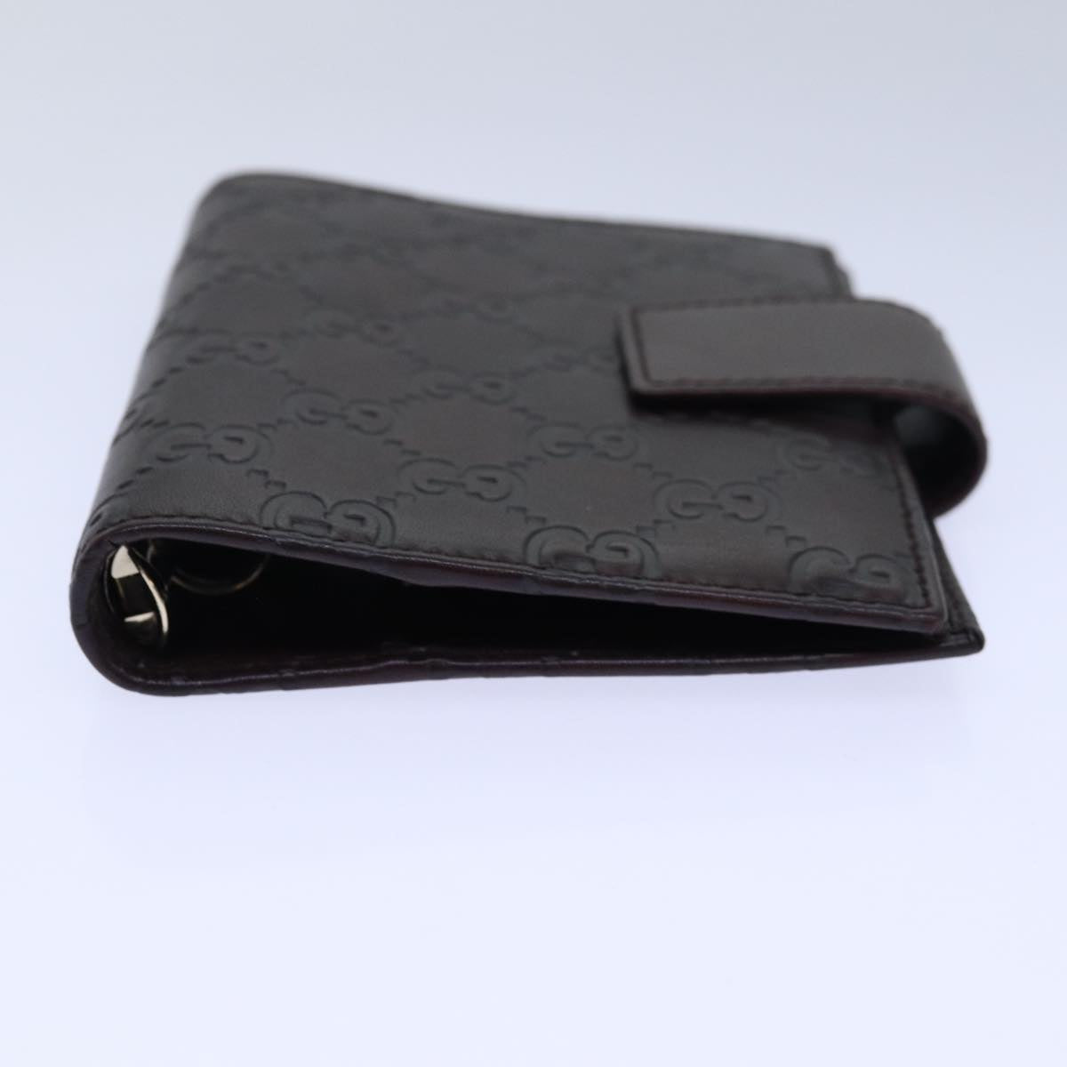 GUCCI GG Canvas Guccissima Day Planner Cover Brown Silver 115240 am6719
