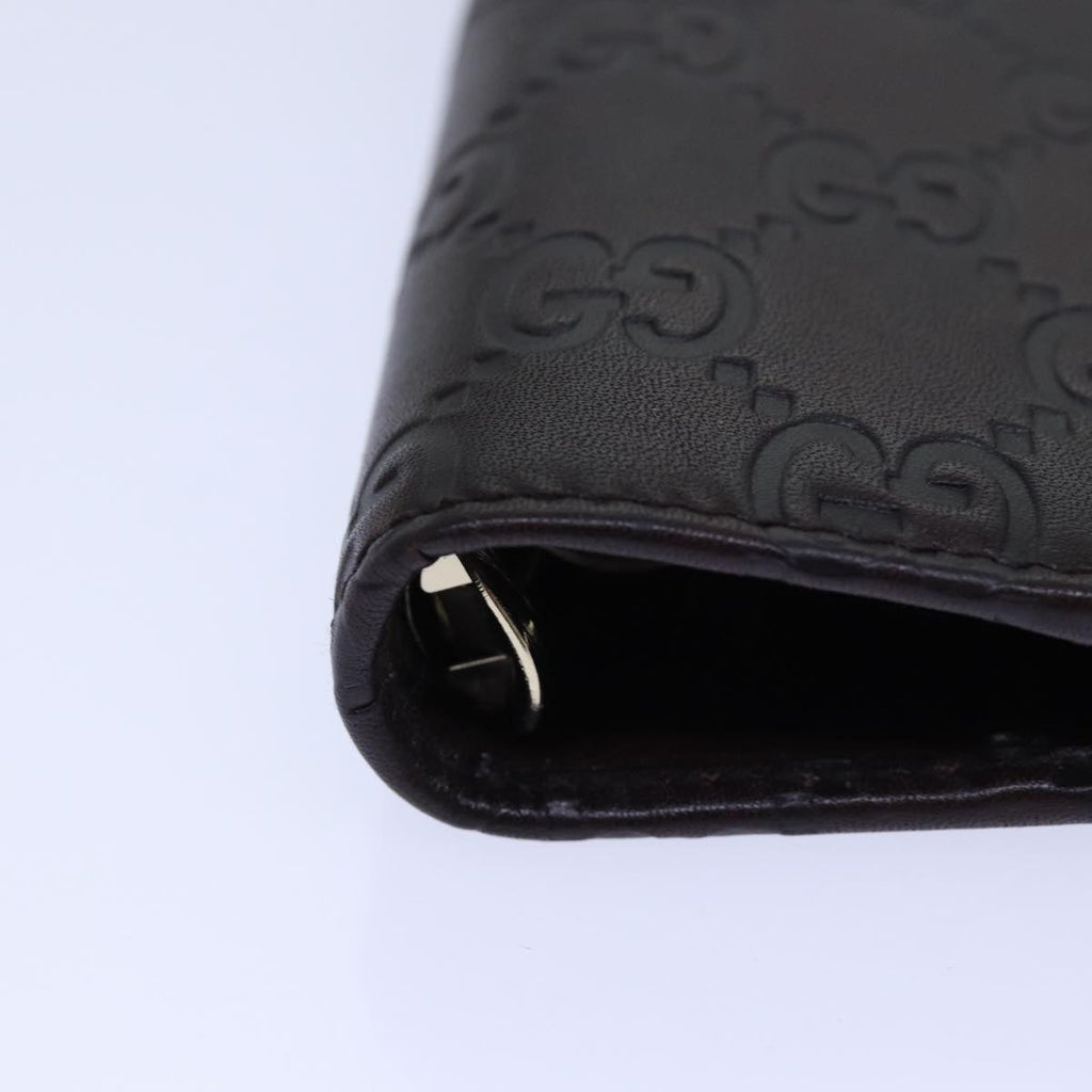 GUCCI GG Canvas Guccissima Day Planner Cover Brown Silver 115240 am6719