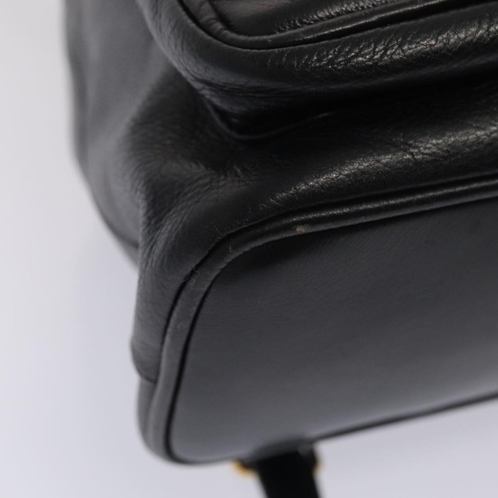 GUCCI Bamboo Backpack Leather Black Gold 003 2058 0016 am6724