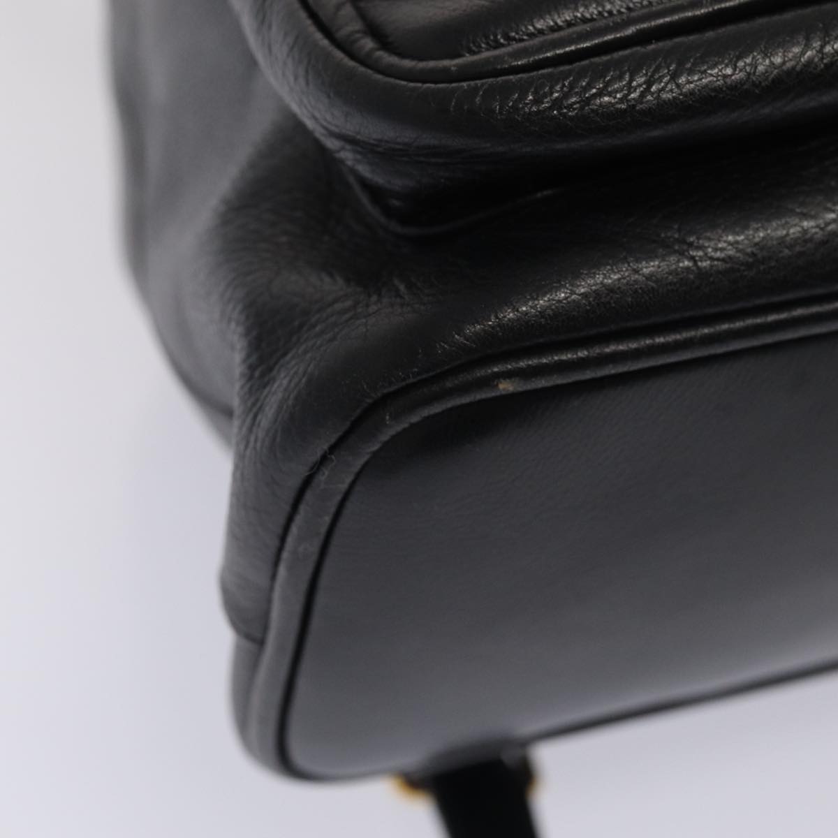 GUCCI Bamboo Backpack Leather Black Gold 003 2058 0016 am6724